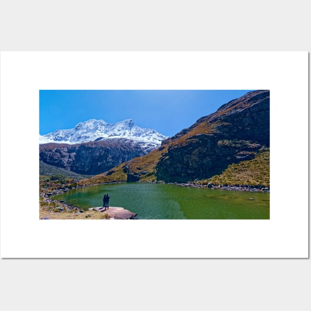 Andes mountain tarn Wall Art by stevepaint